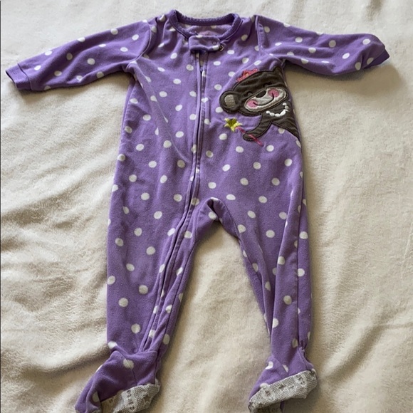 3/$12 SALE Footed Fleece Monkey Pajamas - Picture 1 of 5